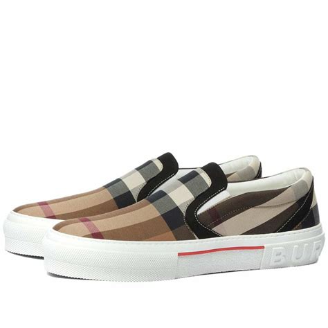 burberry slip on canvas shoes|burberry curt check sneakers.